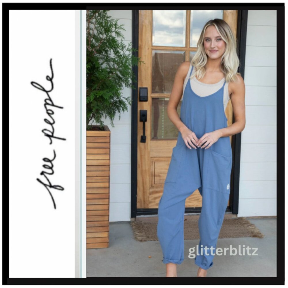 Free People FP Movement Hot Shot Onesie Jumpsuit 💙 Skyline - XL